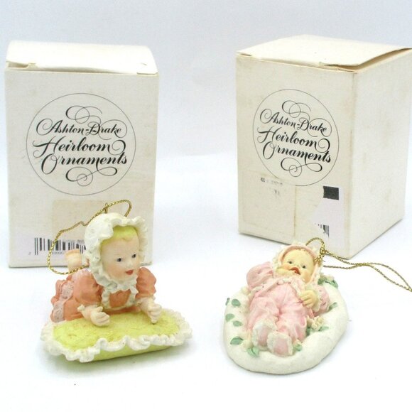 Ashton Drake Heirloom Miniature Baby Doll Ornaments Lot of 2 New - Picture 1 of 3